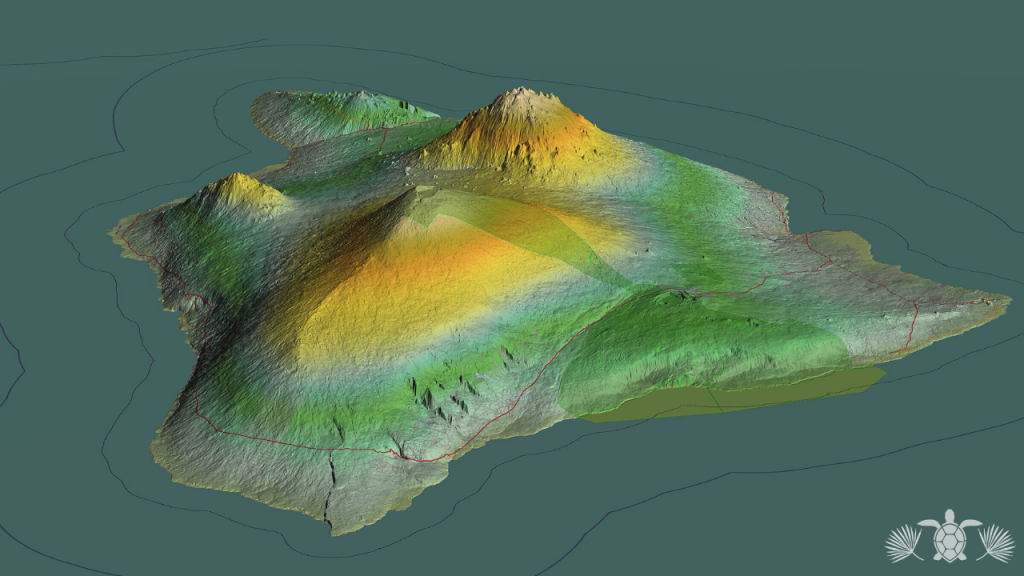 Topographic map big island