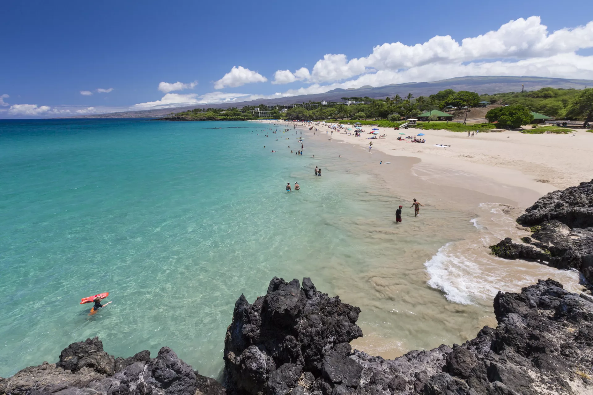 People at Hapuna Beach
