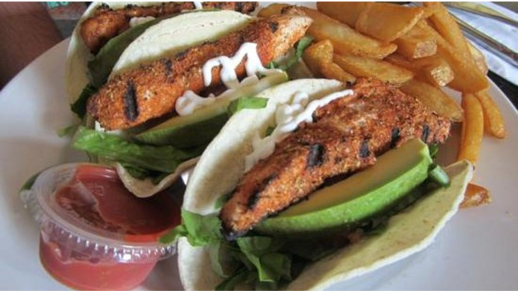 Fish Tacos at Quinns Almost by the Sea