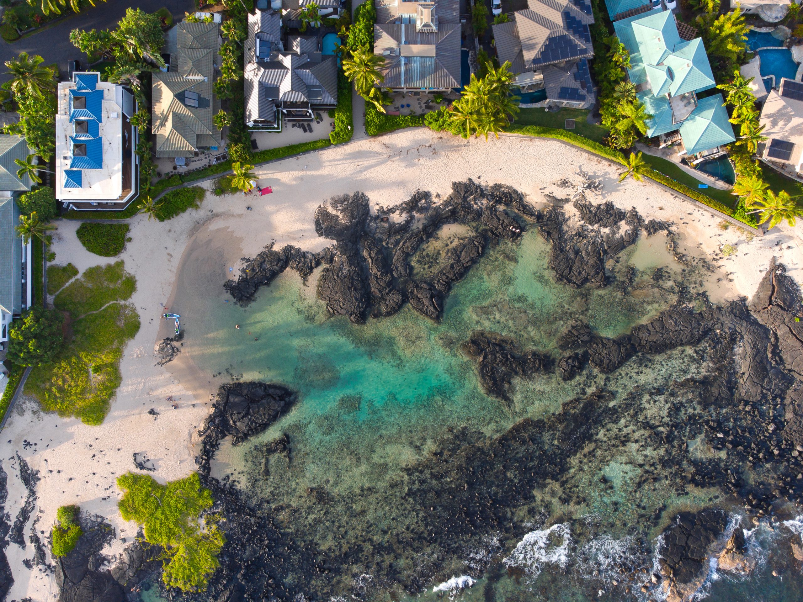 Aerial shot of a part of Kona Hawaii
