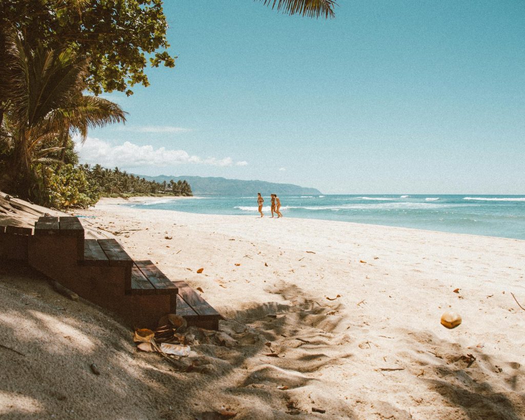 side view of beach in hawaii