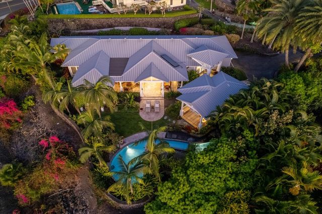 - Big Island Real Estate - Kona Realtor, Soraya Letournel Aerial view of Keauhou View Estates homes surrounded by lush greenery in Kailua-Kona.