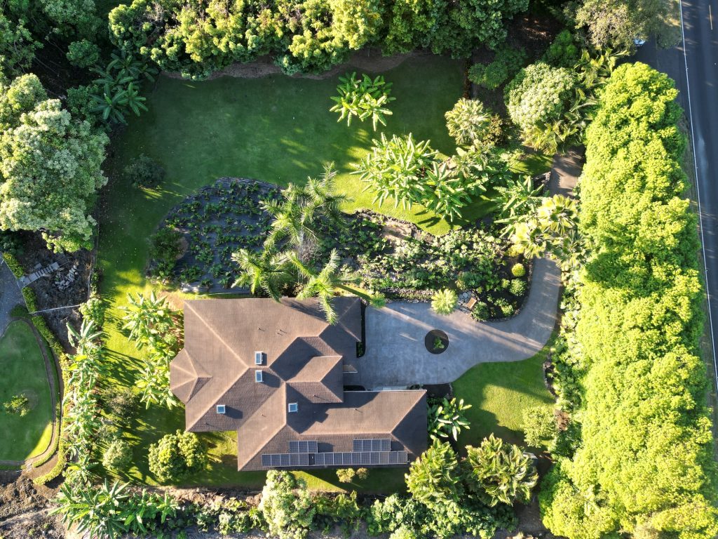 Aerial Shot of Home in Kona Heavens