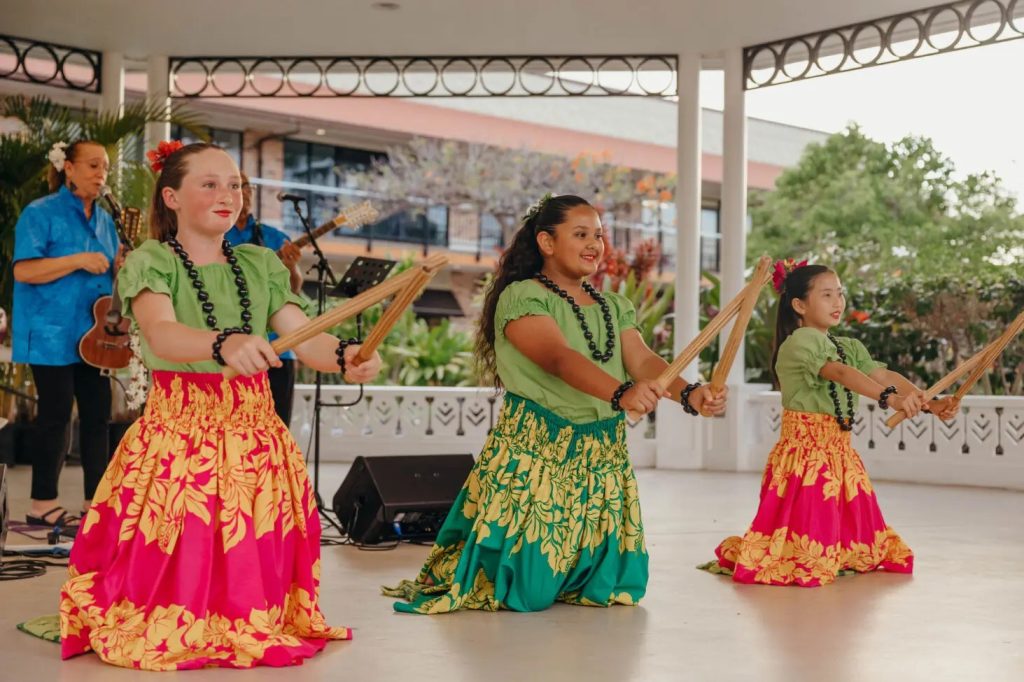 Children Having Hula Show in Kohala Coast