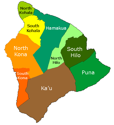 Kohala Coast in the Big Island District Map