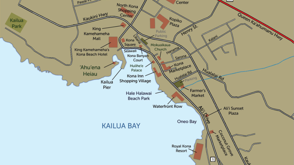Alii Drive Map