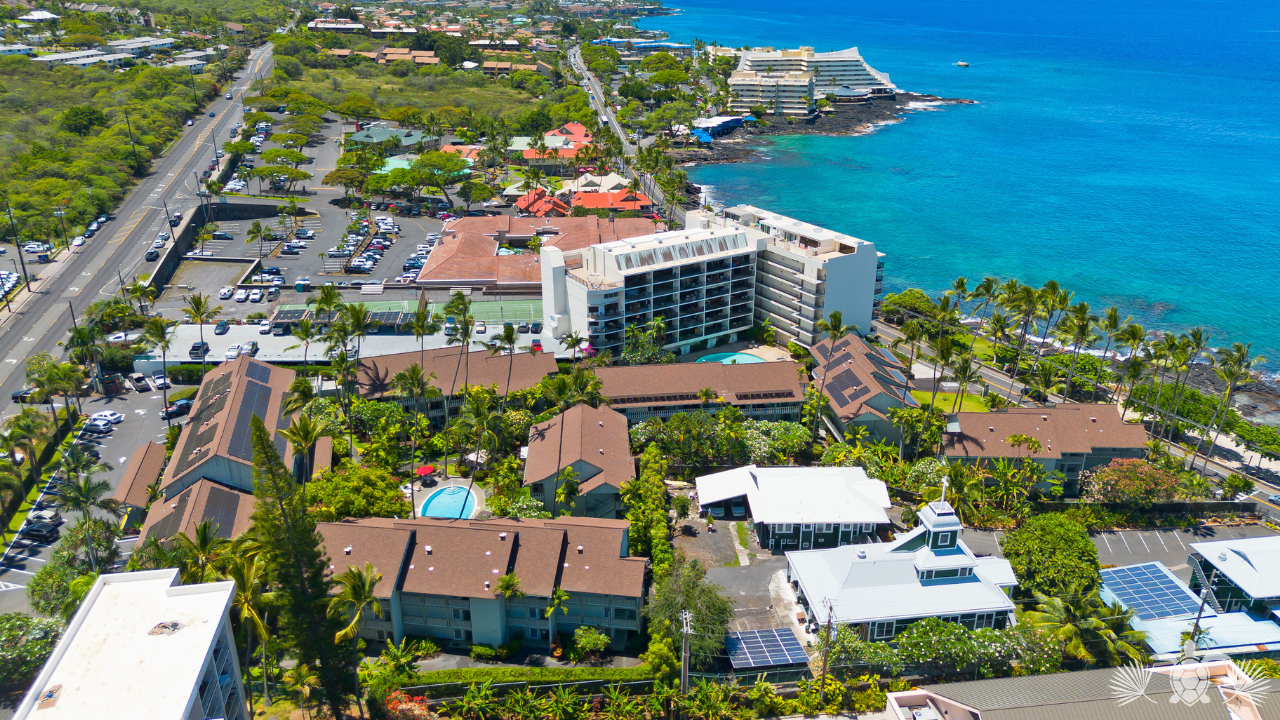 Aerial View Kona Islander Inn - Big Island Real Estate - Kona Realtor, Soraya Letournel Aerial View Kona Islander Inn
