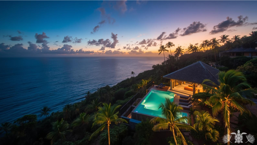 Luxury Property in Kukio Hawaii At Night